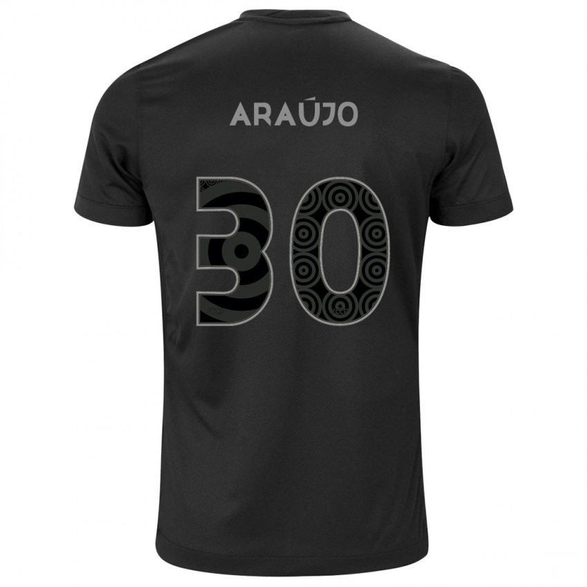 Kinder Matheus Araujo #30 Schwarz Auswärtstrikot Trikot 2024/25 T-Shirt Belgien