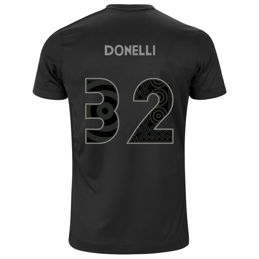 Kinder Matheus Donelli #32 Schwarz Auswärtstrikot Trikot 2024/25 T-Shirt Belgien