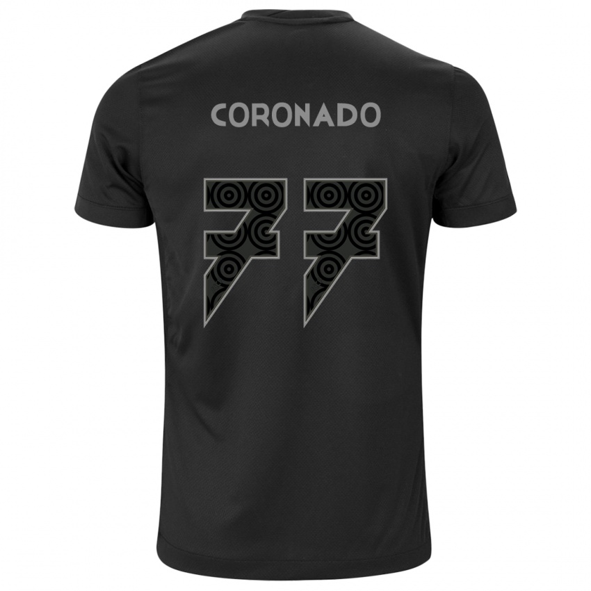 Kinder Igor Coronado #77 Schwarz Auswärtstrikot Trikot 2024/25 T-Shirt Belgien