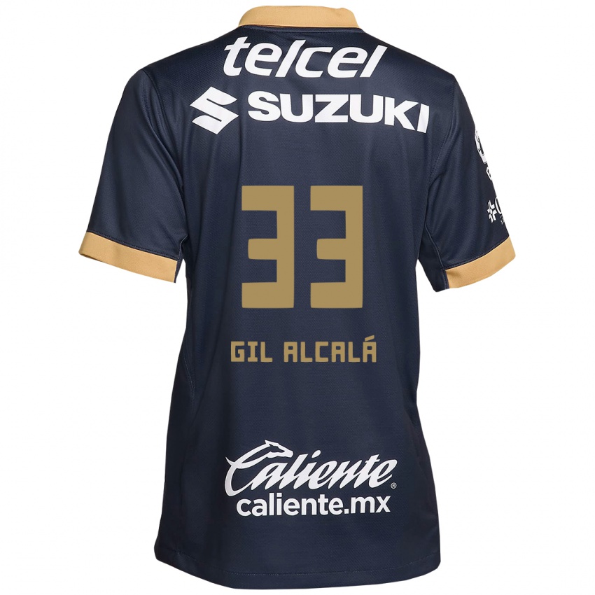 Kinder Gil Alcalá #33 Obsidian Gold Weiß Auswärtstrikot Trikot 2024/25 T-Shirt Belgien