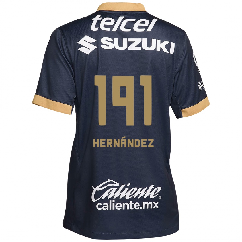 Enfant Maillot Marco Hernández #191 Obsidienne Or Blanc Tenues Extérieur 2024/25 T-Shirt Belgique