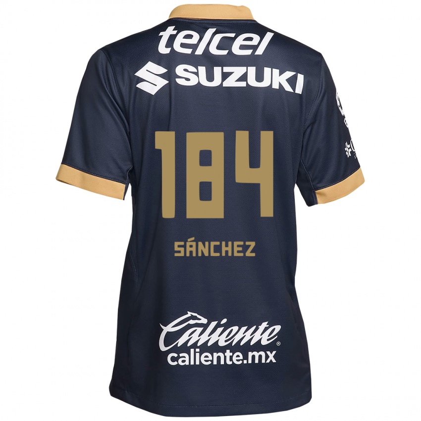 Enfant Maillot Manuel Sánchez #184 Obsidienne Or Blanc Tenues Extérieur 2024/25 T-Shirt Belgique