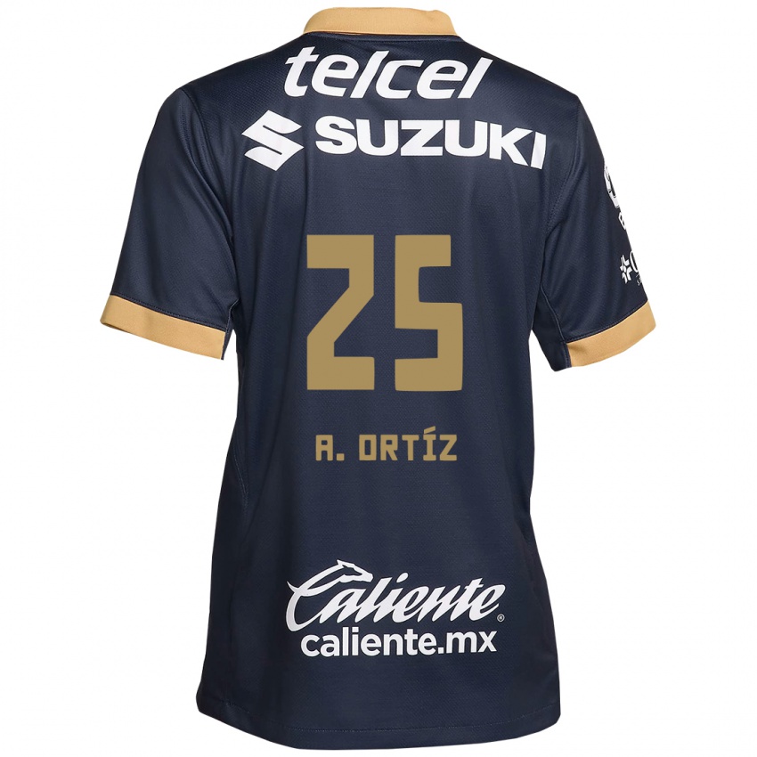 Kinder Arturo Ortiz #25 Obsidian Gold Weiß Auswärtstrikot Trikot 2024/25 T-Shirt Belgien