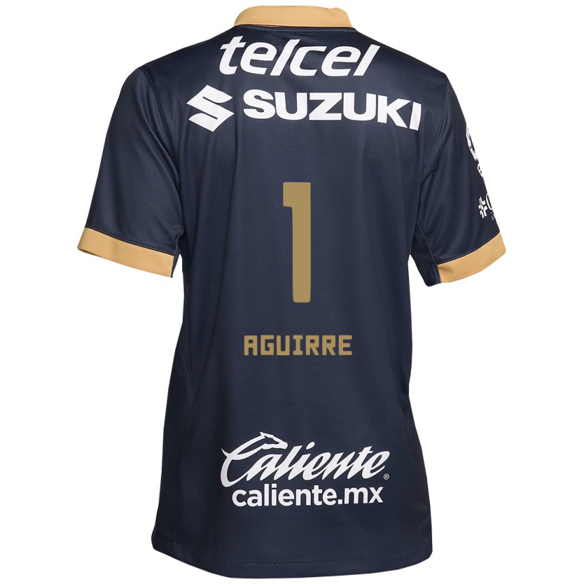 Kinder Miriam Aguirre #1 Obsidian Gold Weiß Auswärtstrikot Trikot 2024/25 T-Shirt Belgien