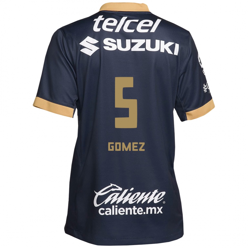 Kinderen Kimberli Gomez #5 Obsidiaan Goud Wit Uitshirt Uittenue 2024/25 T-Shirt België