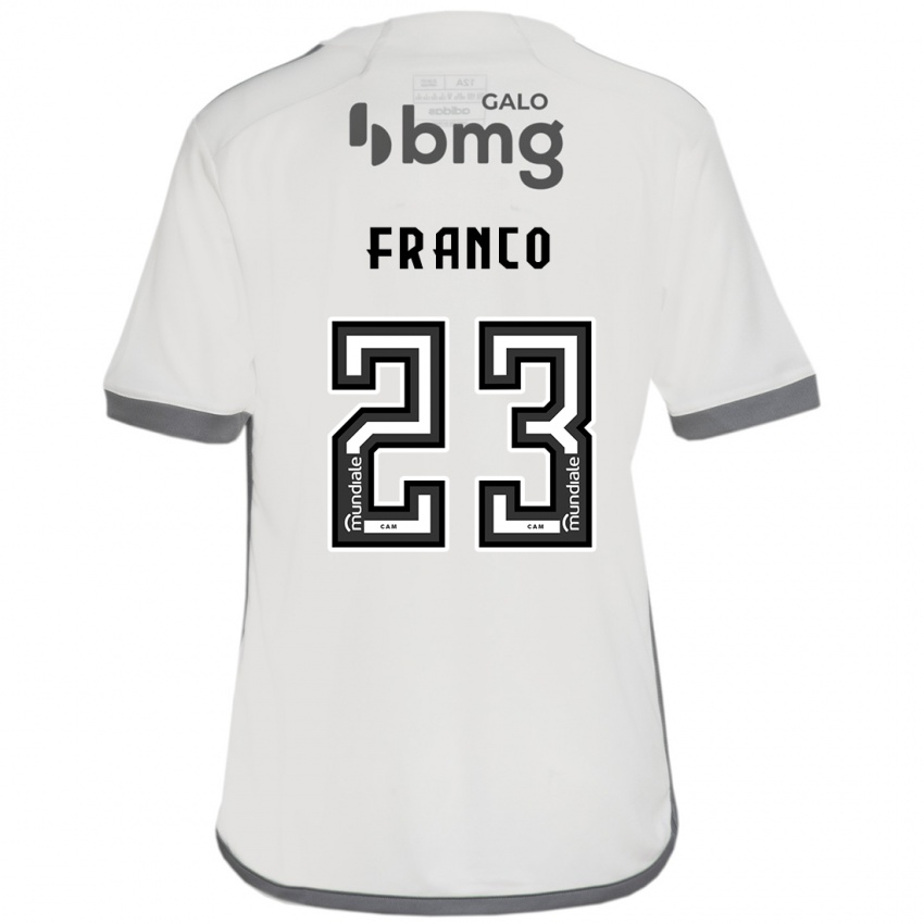 Enfant Maillot Alan Franco #23 Blanc Cassé Tenues Extérieur 2024/25 T-Shirt Belgique