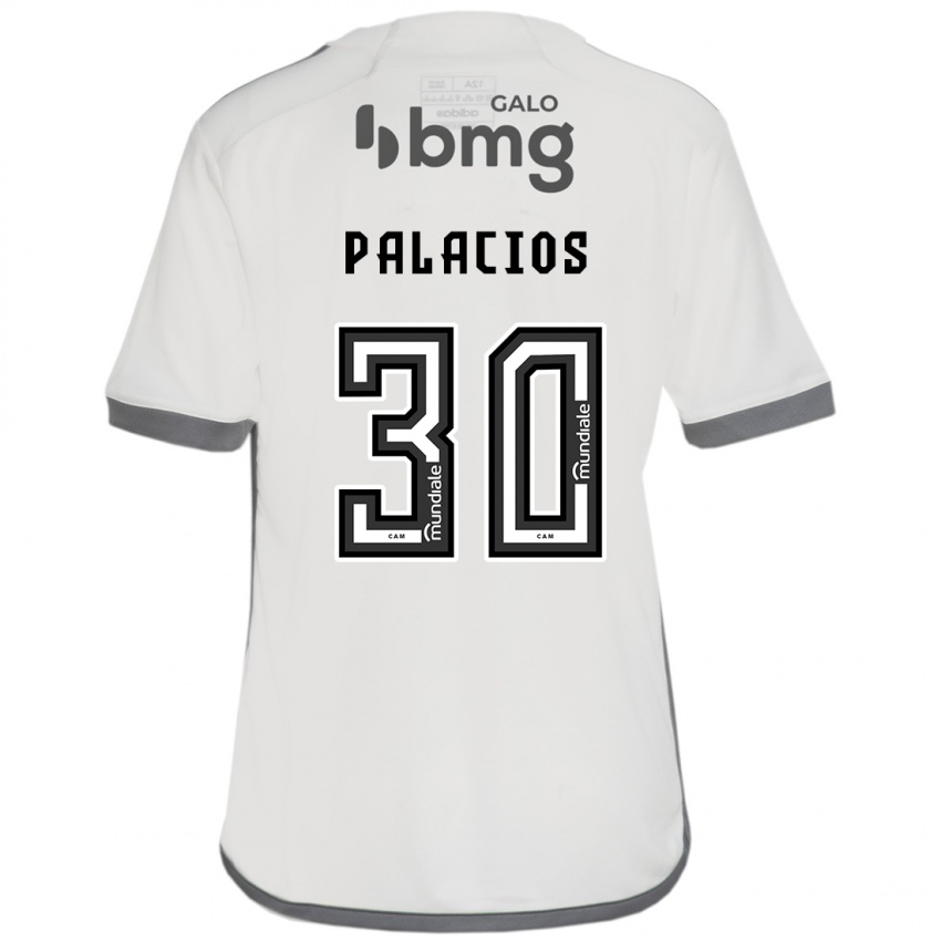 Enfant Maillot Brahian Palacios #30 Blanc Cassé Tenues Extérieur 2024/25 T-Shirt Belgique