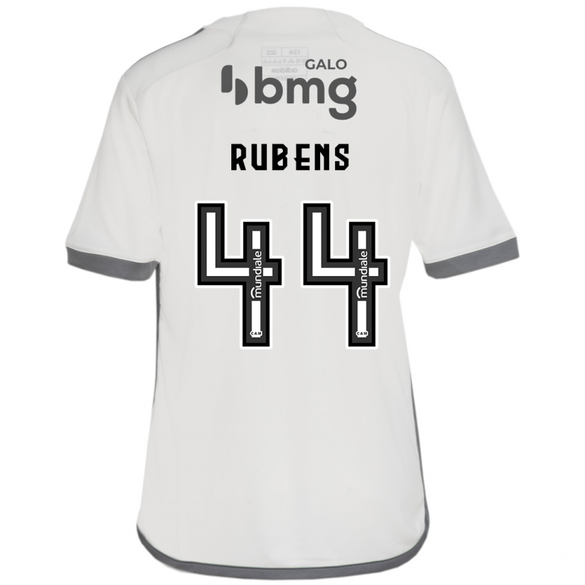 Enfant Maillot Rubens #44 Blanc Cassé Tenues Extérieur 2024/25 T-Shirt Belgique