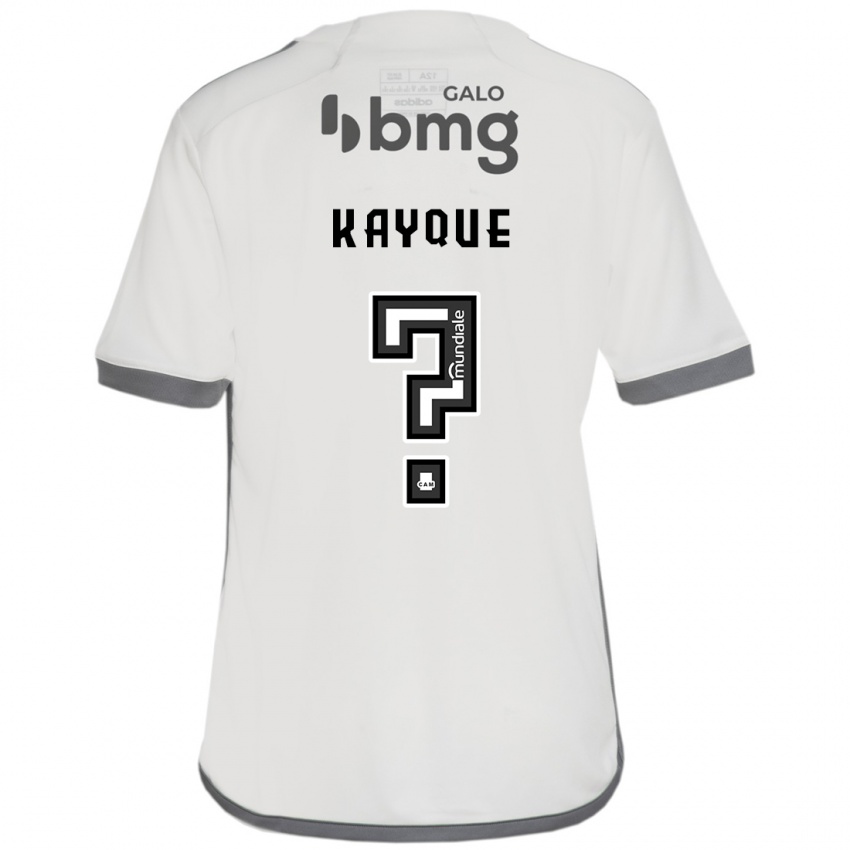 Enfant Maillot Kayque #0 Blanc Cassé Tenues Extérieur 2024/25 T-Shirt Belgique