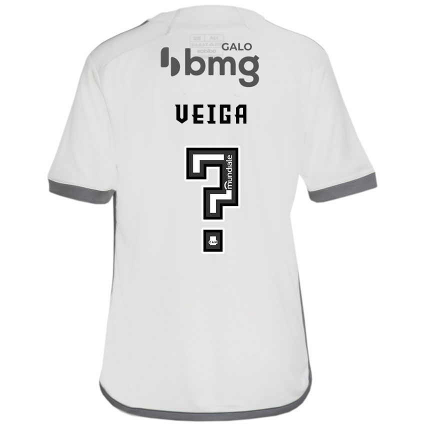 Enfant Maillot Gustavo Veiga #0 Blanc Cassé Tenues Extérieur 2024/25 T-Shirt Belgique