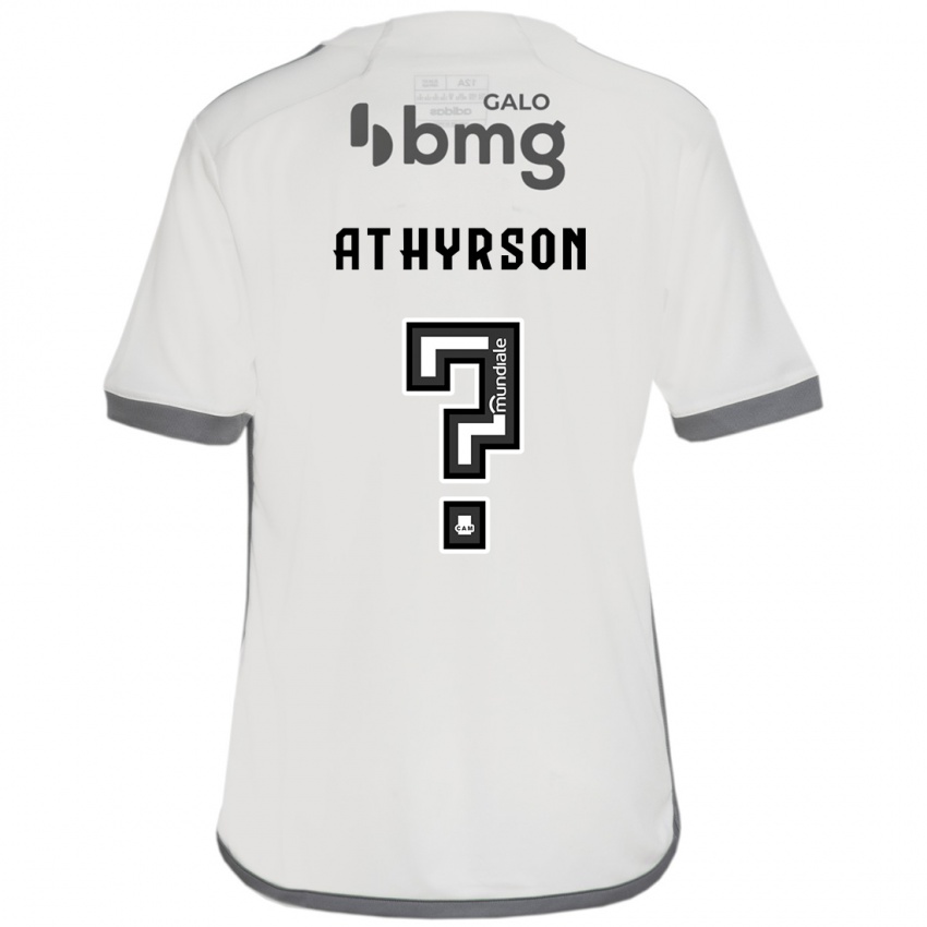 Enfant Maillot Athyrson #0 Blanc Cassé Tenues Extérieur 2024/25 T-Shirt Belgique