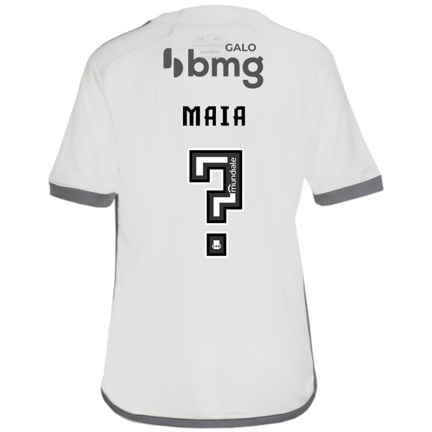 Enfant Maillot Caio Maia #0 Blanc Cassé Tenues Extérieur 2024/25 T-Shirt Belgique