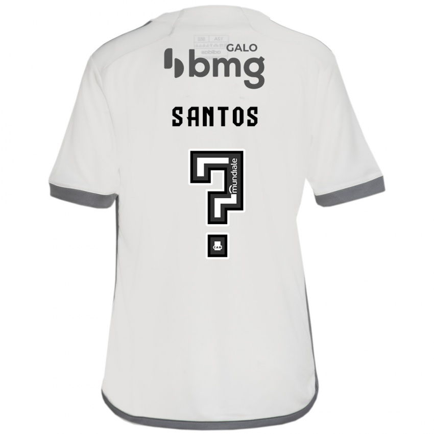 Enfant Maillot Leo Santos #0 Blanc Cassé Tenues Extérieur 2024/25 T-Shirt Belgique