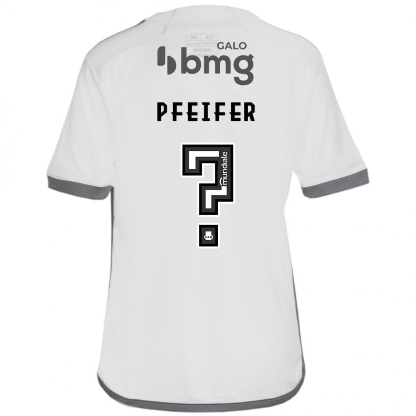 Enfant Maillot Gabriel Pfeifer #0 Blanc Cassé Tenues Extérieur 2024/25 T-Shirt Belgique