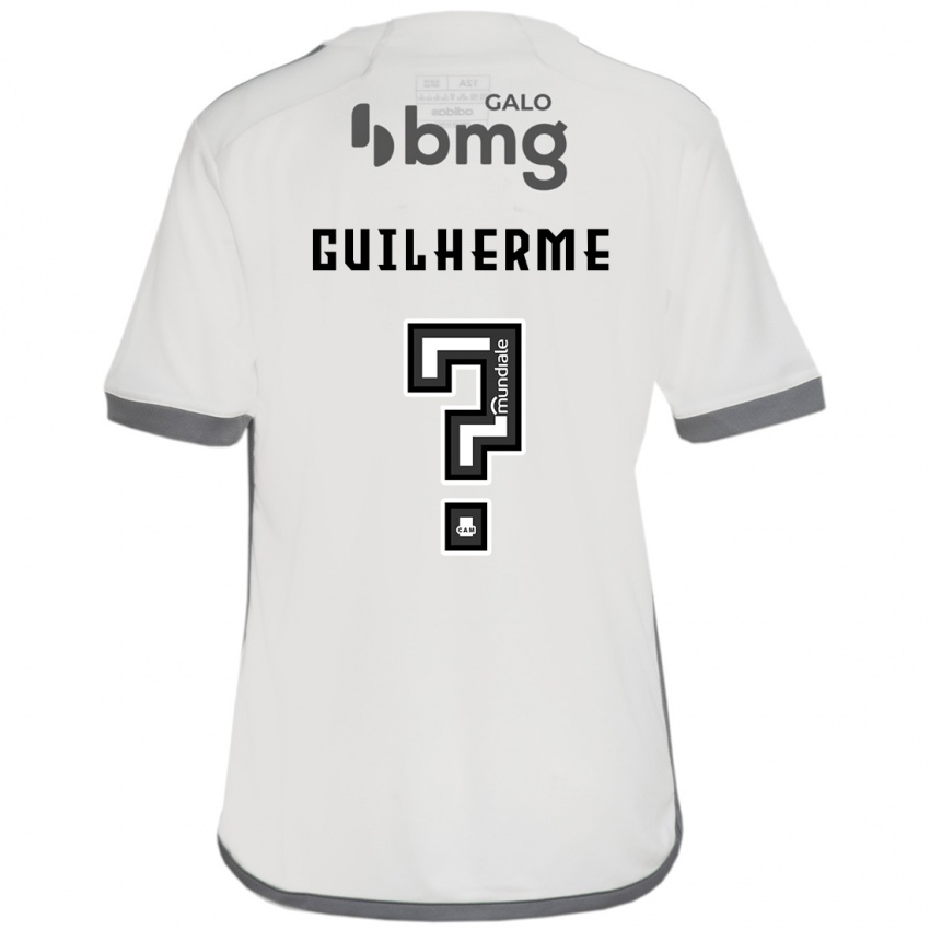 Enfant Maillot Kauan Guilherme #0 Blanc Cassé Tenues Extérieur 2024/25 T-Shirt Belgique