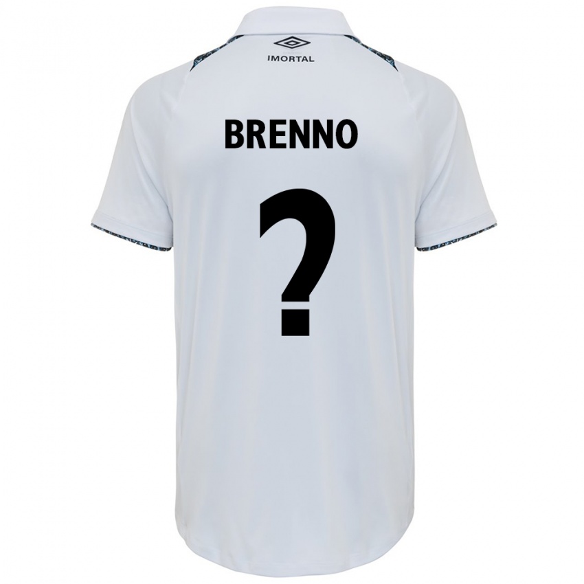 Enfant Maillot Brenno #0 Blanc Bleu Tenues Extérieur 2024/25 T-Shirt Belgique