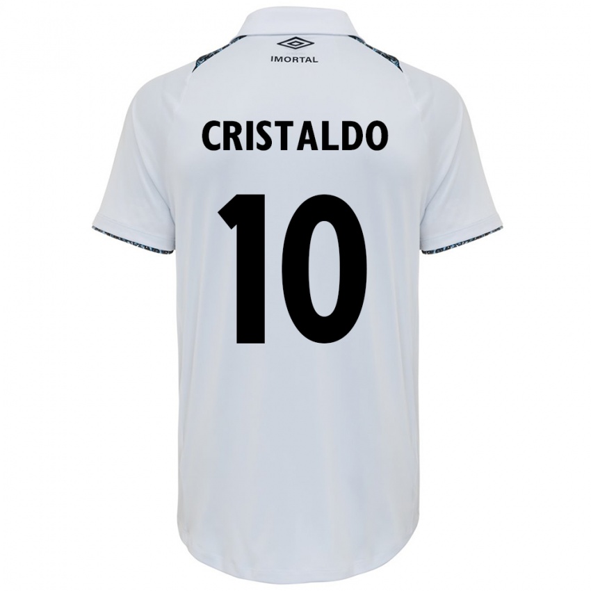 Enfant Maillot Franco Cristaldo #10 Blanc Bleu Tenues Extérieur 2024/25 T-Shirt Belgique