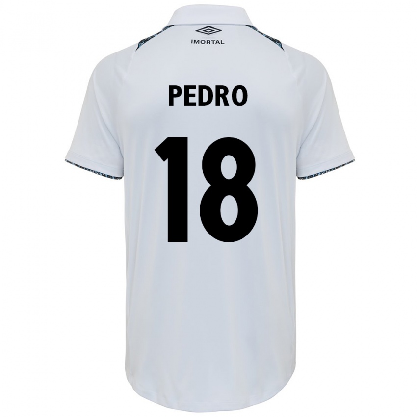 Enfant Maillot João Pedro #18 Blanc Bleu Tenues Extérieur 2024/25 T-Shirt Belgique