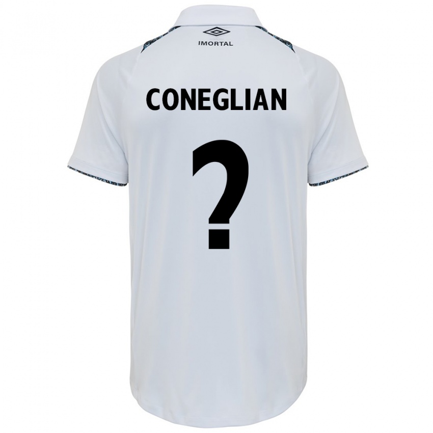 Enfant Maillot Arthur Coneglian #0 Blanc Bleu Tenues Extérieur 2024/25 T-Shirt Belgique