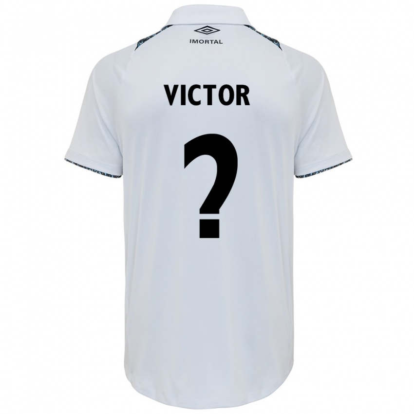 Enfant Maillot João Victor Castelo #0 Blanc Bleu Tenues Extérieur 2024/25 T-Shirt Belgique