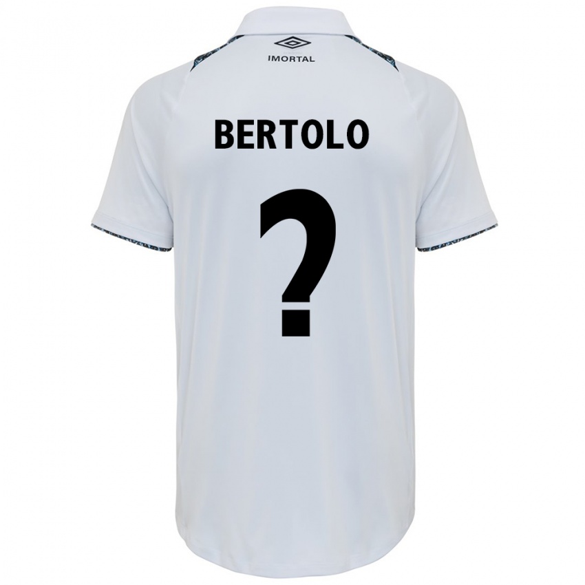 Enfant Maillot Mateus Bertolo #0 Blanc Bleu Tenues Extérieur 2024/25 T-Shirt Belgique