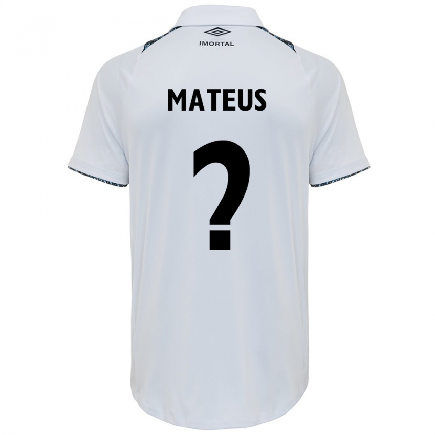 Enfant Maillot Mateus #0 Blanc Bleu Tenues Extérieur 2024/25 T-Shirt Belgique