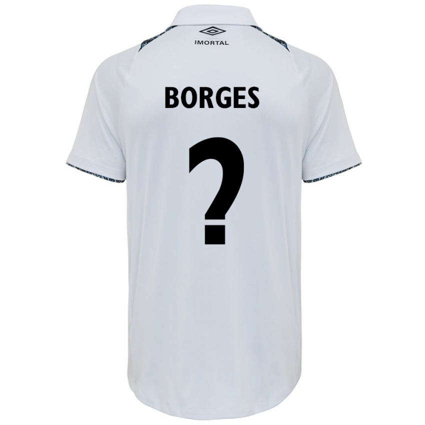 Enfant Maillot Nathan Borges #0 Blanc Bleu Tenues Extérieur 2024/25 T-Shirt Belgique