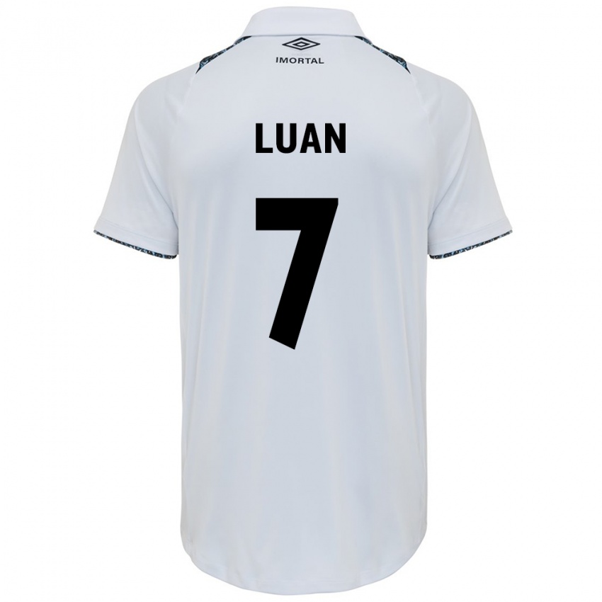 Enfant Maillot Luan #7 Blanc Bleu Tenues Extérieur 2024/25 T-Shirt Belgique