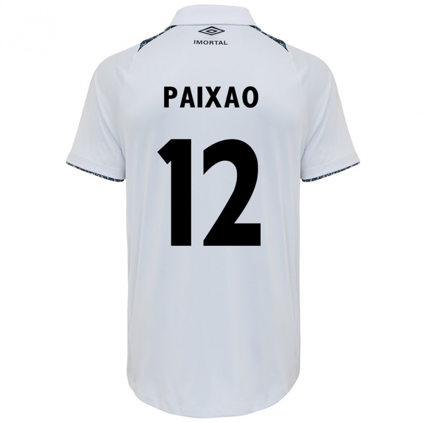 Enfant Maillot Iasmin Paixão #12 Blanc Bleu Tenues Extérieur 2024/25 T-Shirt Belgique