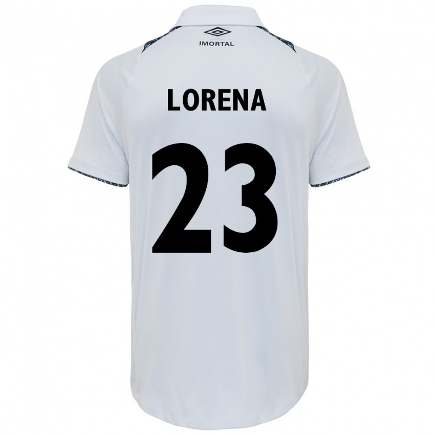 Enfant Maillot Lorena #23 Blanc Bleu Tenues Extérieur 2024/25 T-Shirt Belgique