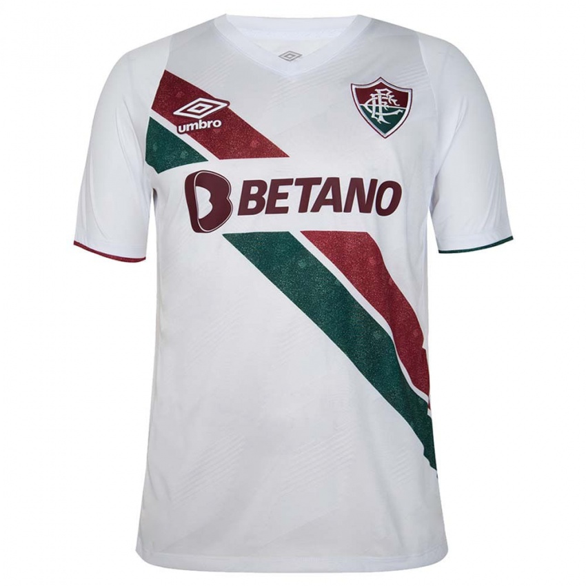 Enfant Maillot João Loiola #0 Blanc Vert Bordeaux Tenues Extérieur 2024/25 T-Shirt Belgique