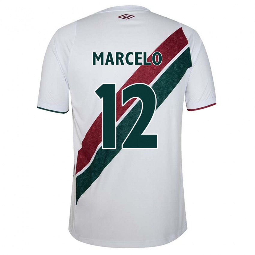 Kinderen Marcelo #12 Wit Groen Kastanjebruin Uitshirt Uittenue 2024/25 T-Shirt België