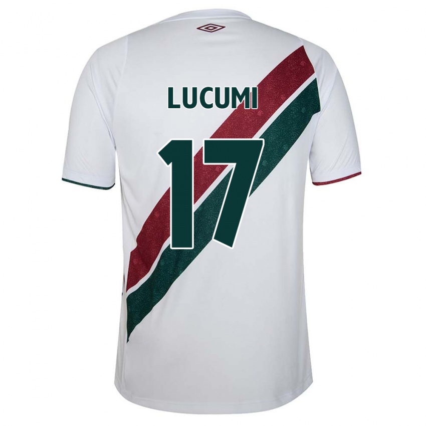 Enfant Maillot Jan Lucumi #17 Blanc Vert Bordeaux Tenues Extérieur 2024/25 T-Shirt Belgique