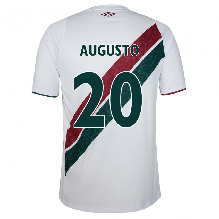 Enfant Maillot Renato Augusto #20 Blanc Vert Bordeaux Tenues Extérieur 2024/25 T-Shirt Belgique