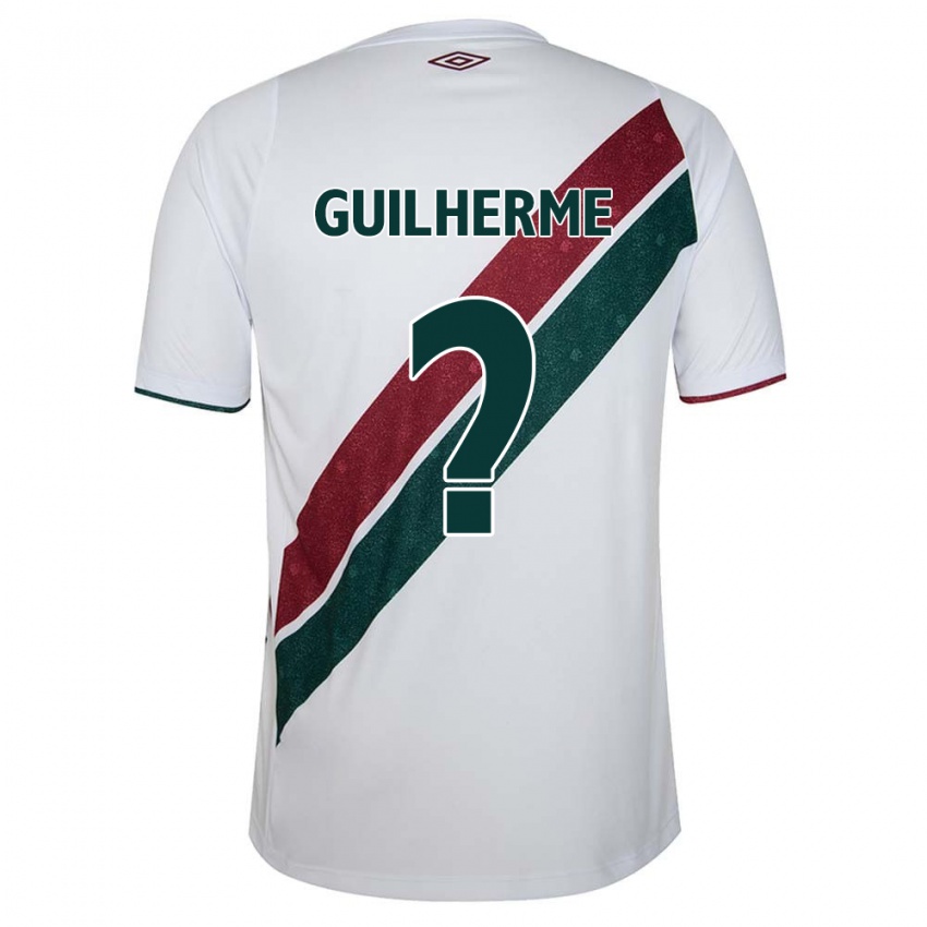 Enfant Maillot Luiz Guilherme #0 Blanc Vert Bordeaux Tenues Extérieur 2024/25 T-Shirt Belgique