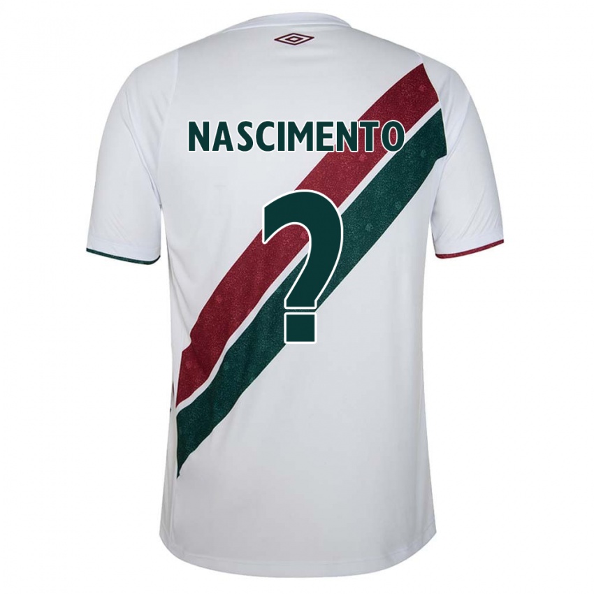 Enfant Maillot Hiago Nascimento #0 Blanc Vert Bordeaux Tenues Extérieur 2024/25 T-Shirt Belgique