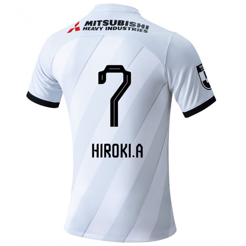 Kinderen Hiroki Abe #7 Wit Grijs Uitshirt Uittenue 2024/25 T-Shirt België