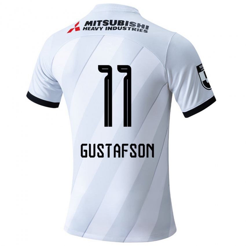 Kinderen Samuel Gustafson #11 Wit Grijs Uitshirt Uittenue 2024/25 T-Shirt België