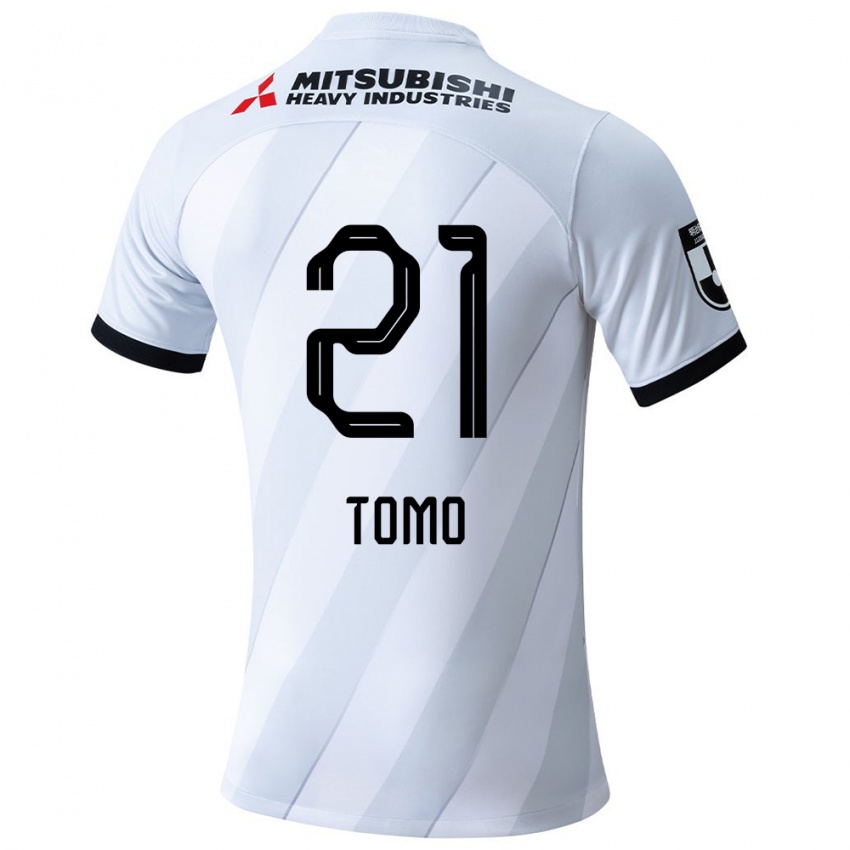 Kinderen Tomoaki Okubo #21 Wit Grijs Uitshirt Uittenue 2024/25 T-Shirt België