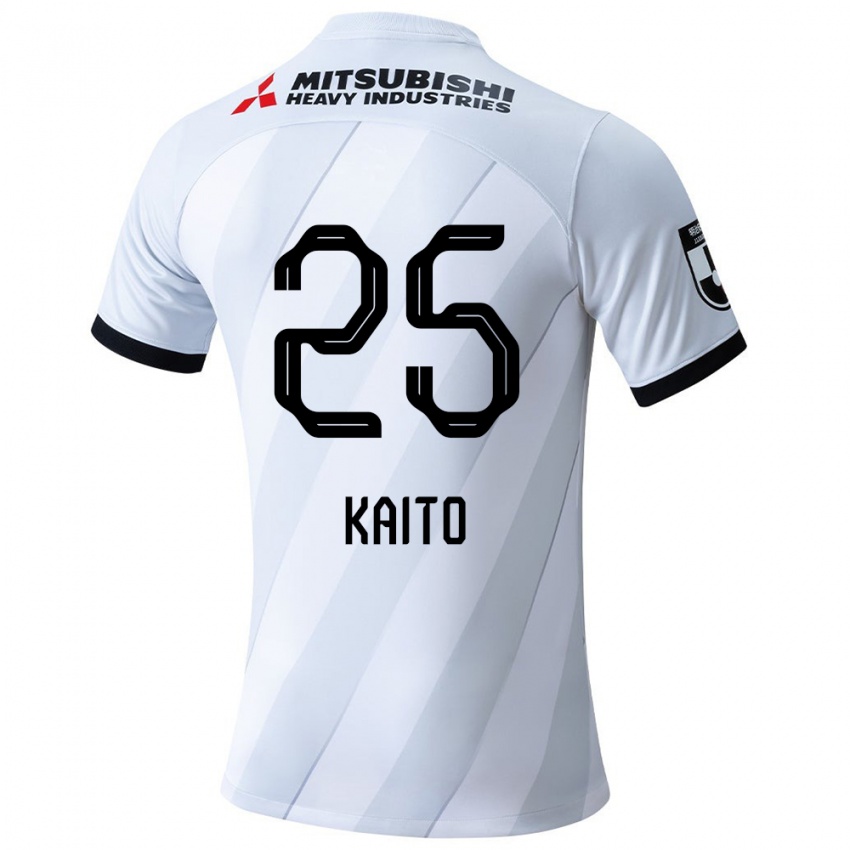 Kinderen Kaito Yasui #25 Wit Grijs Uitshirt Uittenue 2024/25 T-Shirt België