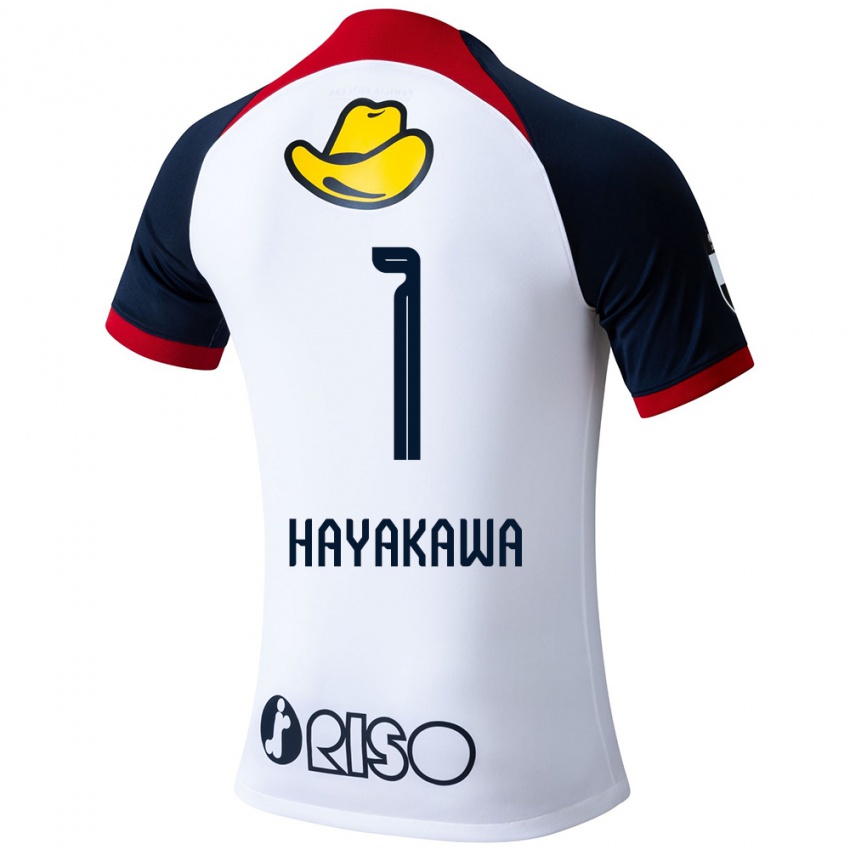 Kinderen Tomoki Hayakawa #1 Wit Blauw Rood Uitshirt Uittenue 2024/25 T-Shirt België