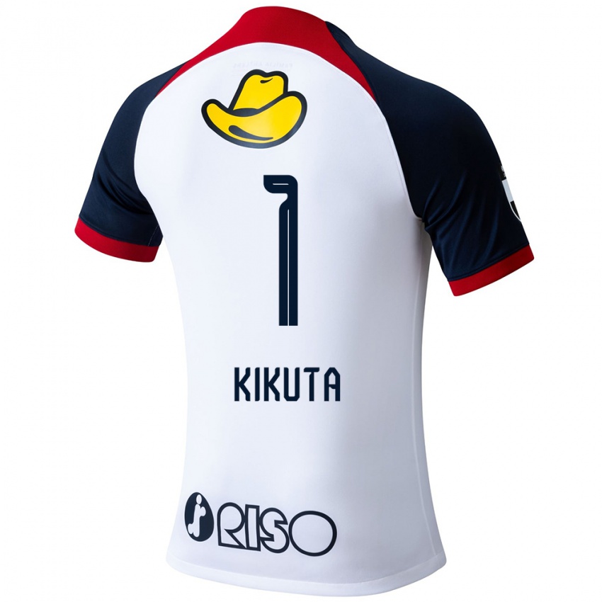 Kinderen Shuto Kikuta #1 Wit Blauw Rood Uitshirt Uittenue 2024/25 T-Shirt België