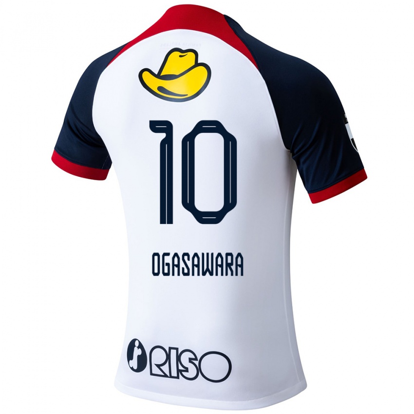 Kinderen Shoma Ogasawara #10 Wit Blauw Rood Uitshirt Uittenue 2024/25 T-Shirt België