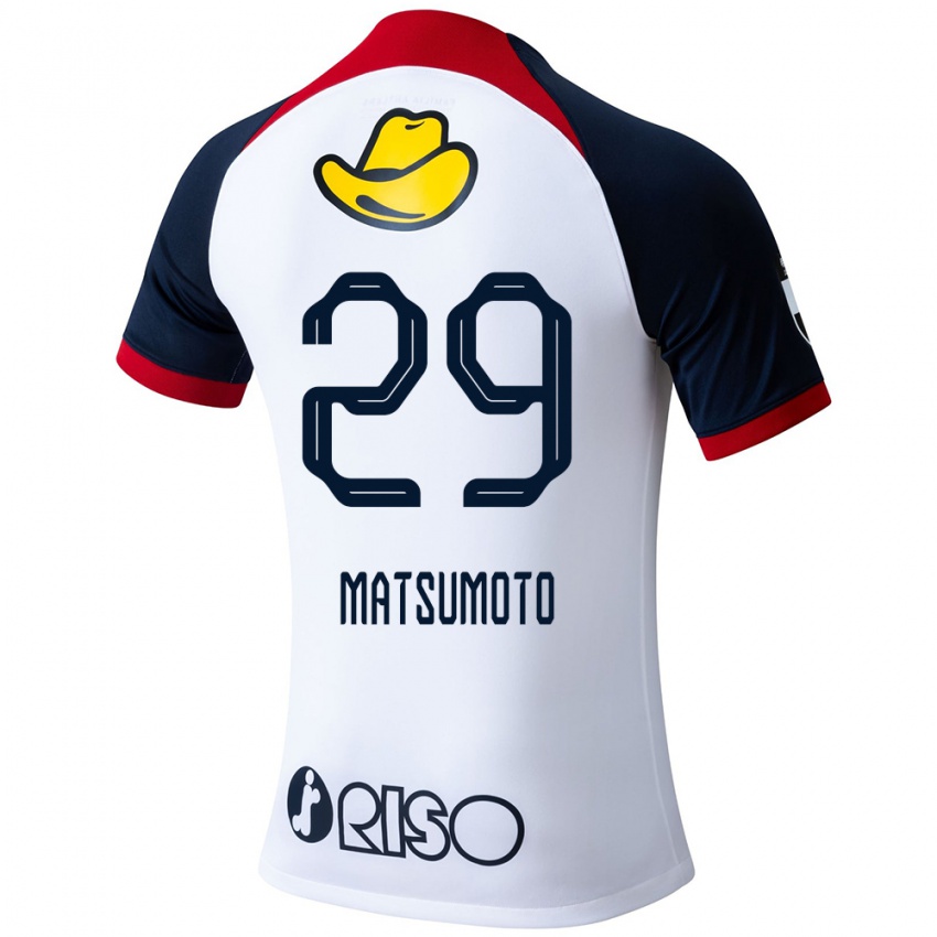 Kinderen Taisei Matsumoto #29 Wit Blauw Rood Uitshirt Uittenue 2024/25 T-Shirt België