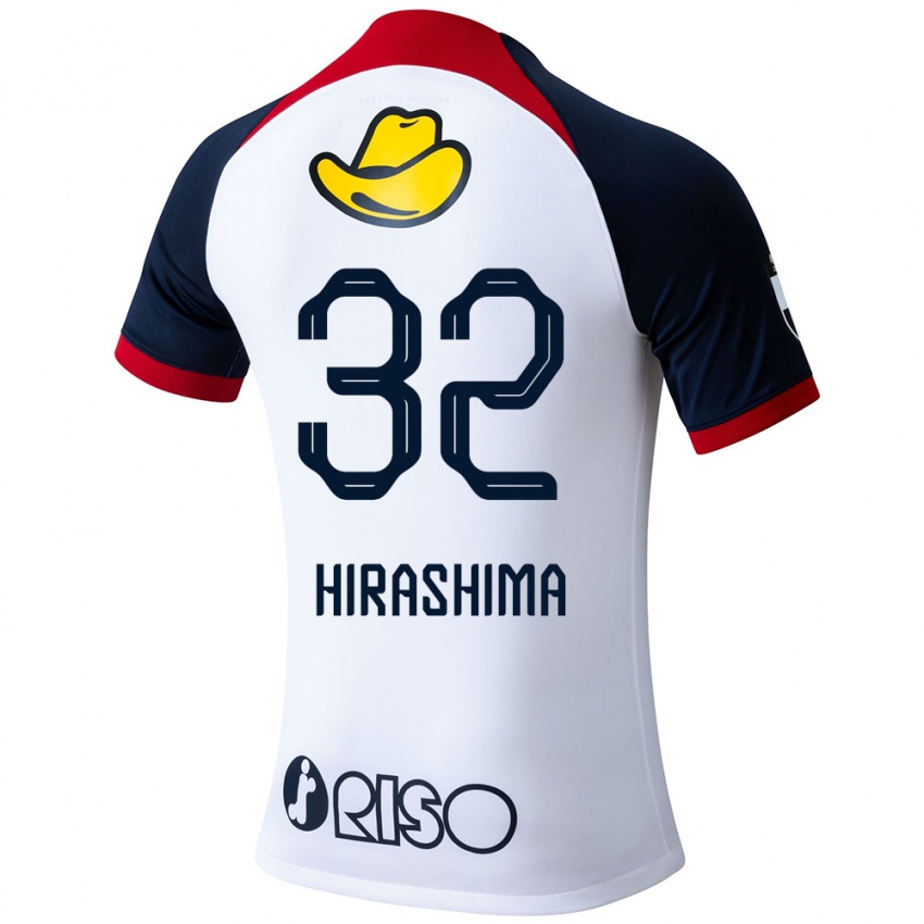 Kinderen Daigo Hirashima #32 Wit Blauw Rood Uitshirt Uittenue 2024/25 T-Shirt België