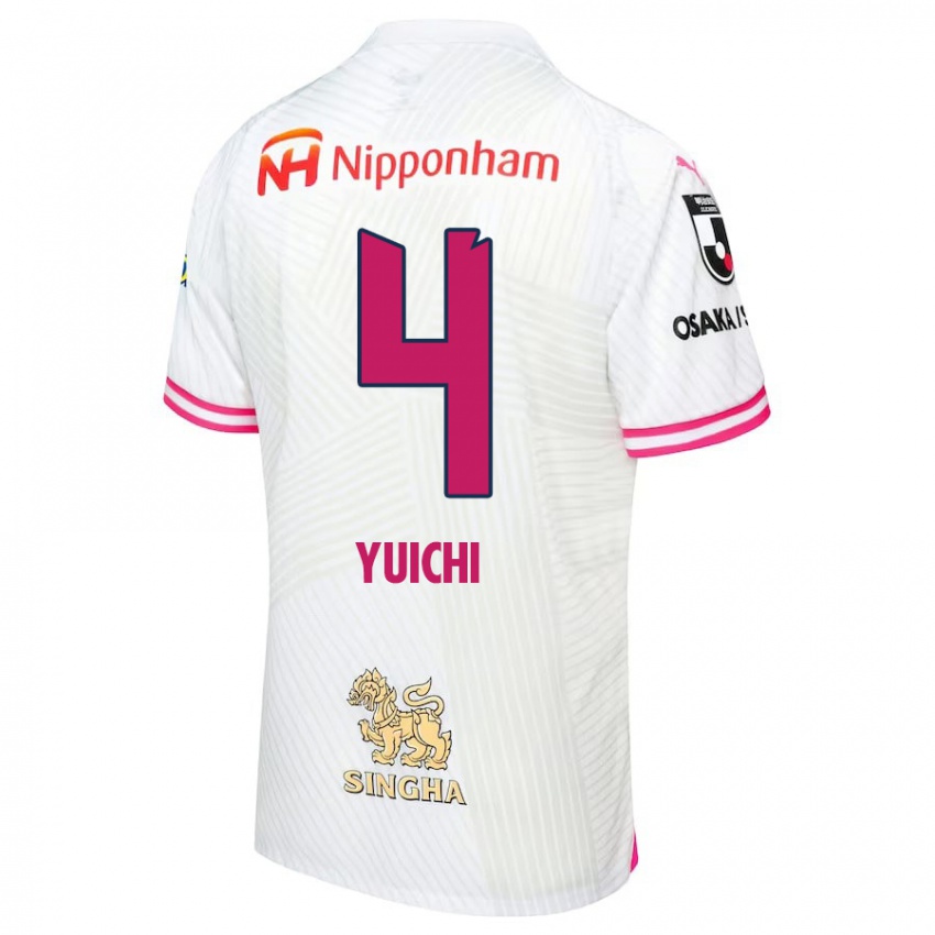 Enfant Maillot Yuichi Hirano #4 Blanc Rose Tenues Extérieur 2024/25 T-Shirt Belgique