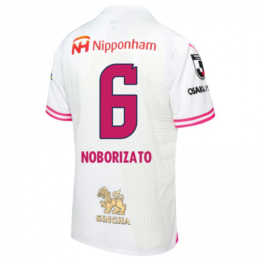 Enfant Maillot Kyohei Noborizato #6 Blanc Rose Tenues Extérieur 2024/25 T-Shirt Belgique