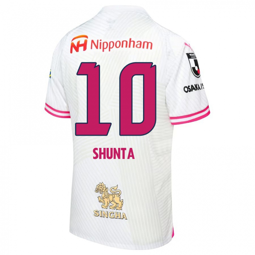 Enfant Maillot Shunta Tanaka #10 Blanc Rose Tenues Extérieur 2024/25 T-Shirt Belgique