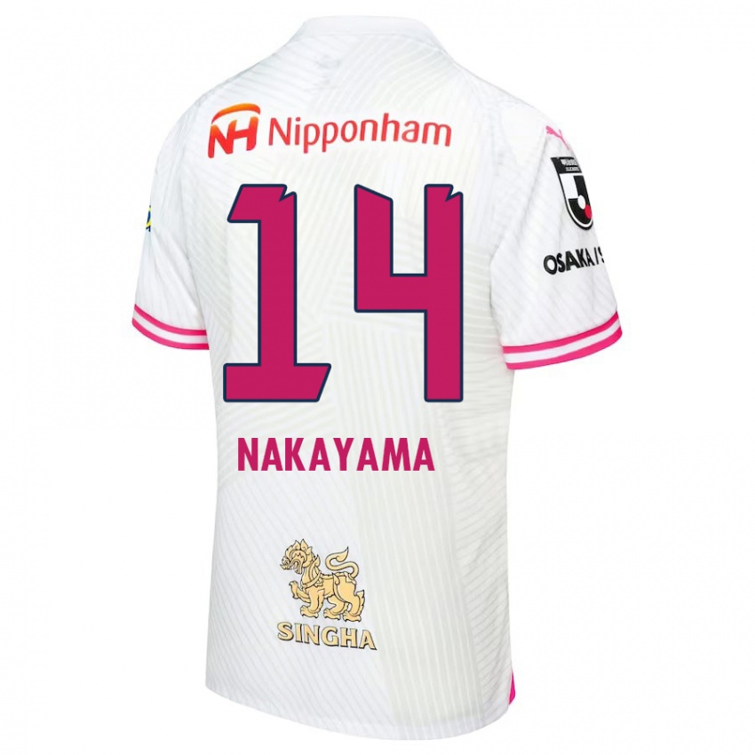 Enfant Maillot Toshito Nakayama #14 Blanc Rose Tenues Extérieur 2024/25 T-Shirt Belgique