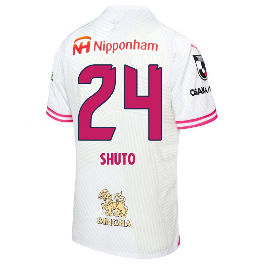 Enfant Maillot Nozomi Shuto #24 Blanc Rose Tenues Extérieur 2024/25 T-Shirt Belgique